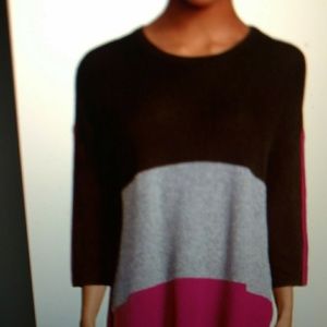 NEW! rag & bone sweater, size S, pink, gray, and black.